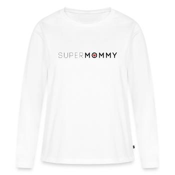 SuperMommy Mama T-shirt - Frauen Premium Bio Langarmshirt - Weiß - Vorne - Julia (174cm)