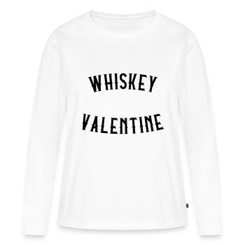 Le whisky sera mon Valentin - T-shirt manches longues Premium bio Femme - blanc - Devant - Julia (174cm)