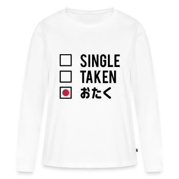 fandom otaku - T-shirt manches longues Premium bio Femme - blanc - Devant - Julia (174cm)