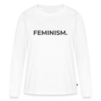 Féminisme - T-shirt manches longues Premium bio Femme - blanc - Devant - Julia (174cm)