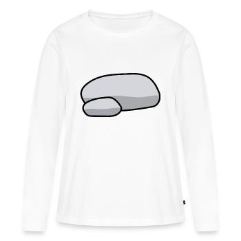 Pierres - T-shirt manches longues Premium bio Femme - blanc - Devant - Julia (174cm)