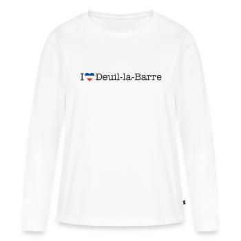 I love Deuil la Barre - Frauen Premium Bio Langarmshirt - Weiß - Vorne - Julia (174cm)