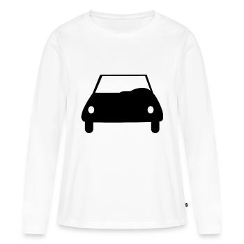Voiture Auto Auto Voiture Auto Voiture Car Driver - T-shirt manches longues Premium bio Femme - blanc - Devant - Julia (174cm)