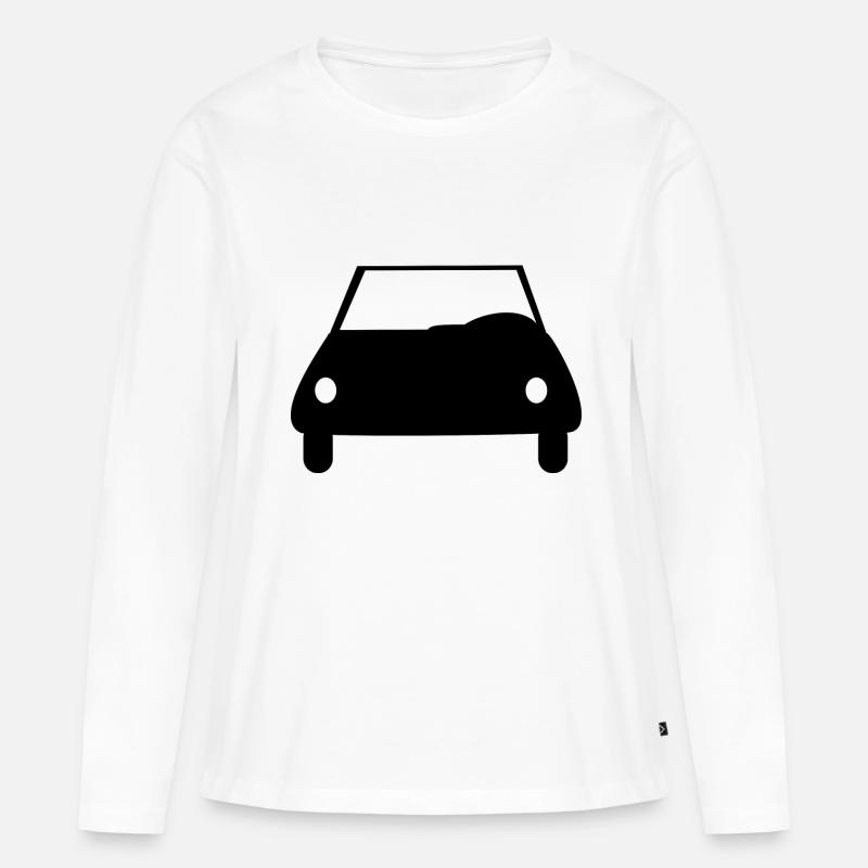Auto Auto Auto Auto Auto Auto Autofahrer - Frauen Premium Bio Langarmshirt - Weiß