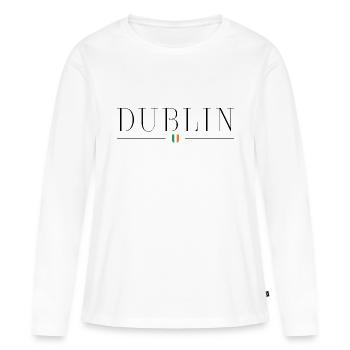 J’adore Dublin - T-shirt manches longues Premium bio Femme - blanc - Devant - Julia (174cm)