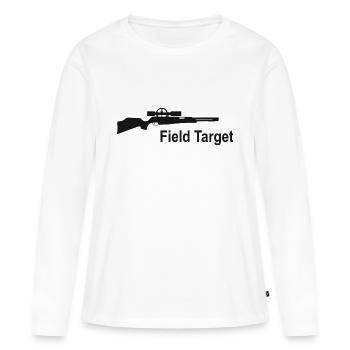 Field Target HW97 - Frauen Premium Bio Langarmshirt - Weiß - Vorne - Julia (174cm)