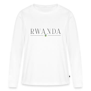 Ich liebe Ruanda - Frauen Premium Bio Langarmshirt - Weiß - Vorne - Julia (174cm)
