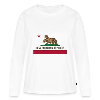 NCR FLAGGE - Frauen Premium Bio Langarmshirt - Weiß - Vorne - Julia (174cm)