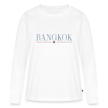 Ich liebe Bangkok - Frauen Premium Bio Langarmshirt - Weiß - Vorne - Julia (174cm)