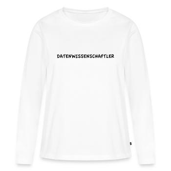 Scientifique des données - T-shirt manches longues Premium bio Femme - blanc - Devant - Julia (174cm)