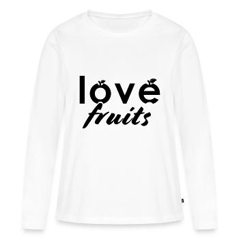 love fruits - Frauen Premium Bio Langarmshirt - Weiß - Vorne - Julia (174cm)