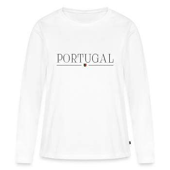 Portugal T-Shirt: Sun, Sea, Style - Women's Premium Organic Long Sleeve Shirt - white - Front - Julia (174cm)
