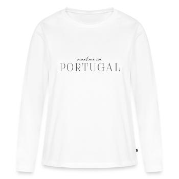Portugal T-Shirt : Soleil, Mer, Style - T-shirt manches longues Premium bio Femme - blanc - Devant - Julia (174cm)