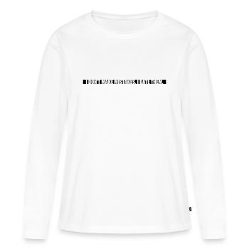 Date Mistakes Quote Logo - Women's Premium Organic Long Sleeve Shirt - white - Front - Julia (174cm)