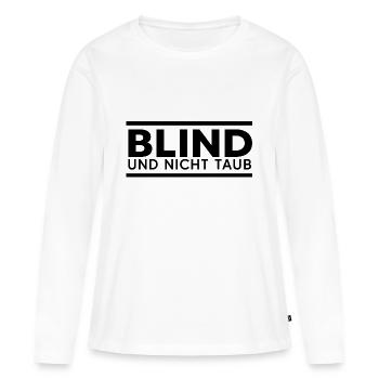 Chien-guide aveugle - T-shirt manches longues Premium bio Femme - blanc - Devant - Julia (174cm)