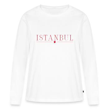 J’adore Istanbul - T-shirt manches longues Premium bio Femme - blanc - Devant - Julia (174cm)