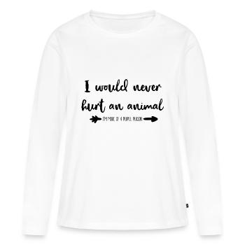 Animal rights activists - Women's Premium Organic Long Sleeve Shirt - white - Front - Julia (174cm)