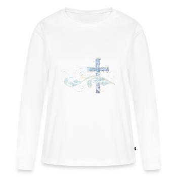 Christ en moi - T-shirt manches longues Premium bio Femme - blanc - Devant - Julia (174cm)
