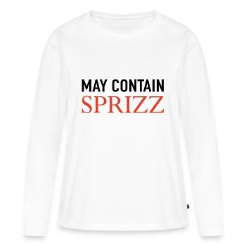 May Contain Sprizz - Frauen Premium Bio Langarmshirt - Weiß - Vorne - Julia (174cm)