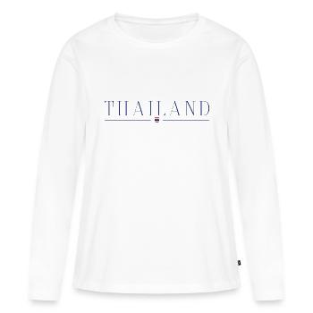 J’adore la Thaïlande - T-shirt manches longues Premium bio Femme - blanc - Devant - Julia (174cm)