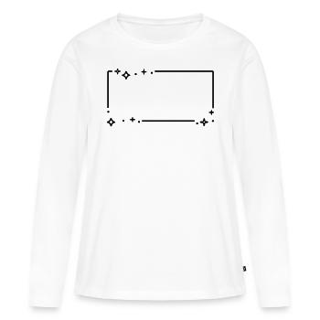 Sternchen Sterne Rahmen - Frauen Premium Bio Langarmshirt - Weiß - Vorne - Julia (174cm)