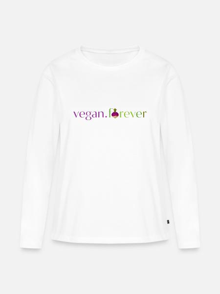 Vegane Rübe für immer - Frauen Premium Bio Langarmshirt - Weiß