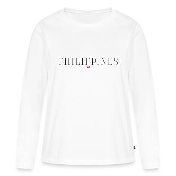 J’adore les Philippines - T-shirt manches longues Premium bio Femme - blanc - Devant - Julia (174cm)