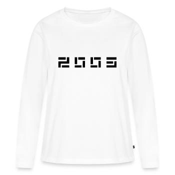 Année de naissance Naissance Né en - Fabriqué en 2003 - T-shirt manches longues Premium bio Femme - blanc - Devant - Julia (174cm)