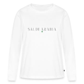 Arabie Saoudite - T-shirt manches longues Premium bio Femme - blanc - Devant - Julia (174cm)