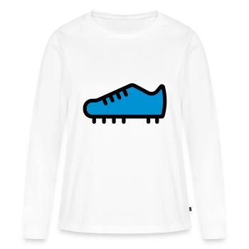 football boot - Women's Premium Organic Long Sleeve Shirt - white - Front - Julia (174cm)