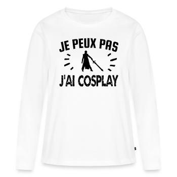 je peux pas j'ai cosplay - T-shirt manches longues Premium bio Femme - blanc - Devant - Julia (174cm)