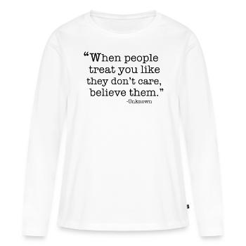 citation - T-shirt manches longues Premium bio Femme - blanc - Devant - Julia (174cm)