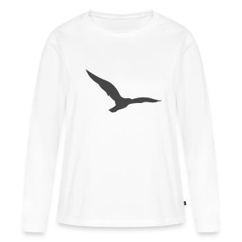 Vogel - Frauen Premium Bio Langarmshirt - Weiß - Vorne - Julia (174cm)