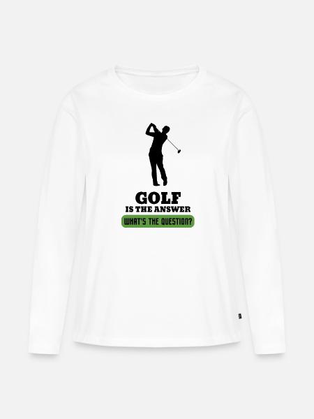 Golf Golf Ball Golfer Golfen Golfen - Vrouwen Premium Bio shirt met lange mouwen - wit
