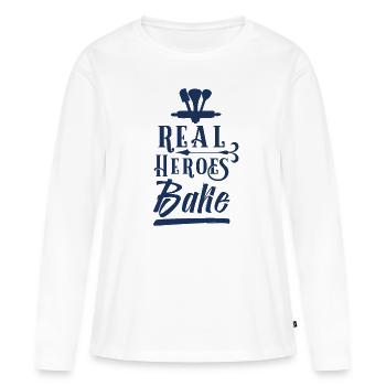 Bakery Baking Baking Baker Baking Cakes - Women's Premium Organic Long Sleeve Shirt - white - Front - Julia (174cm)