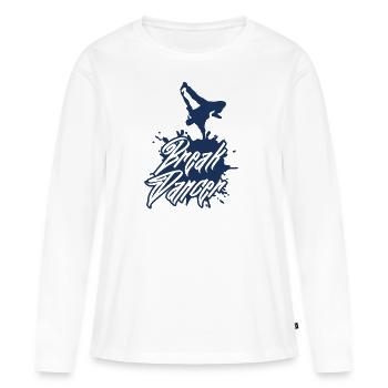 Break Breakdancer Breakdancing Breakdance Dance - T-shirt manches longues Premium bio Femme - blanc - Devant - Julia (174cm)