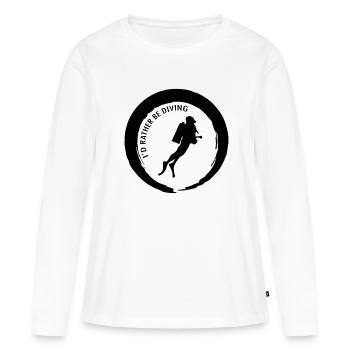Scuba Diving - T-shirt manches longues Premium bio Femme - blanc - Devant - Julia (174cm)