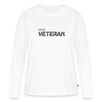 Veterans Day - T-shirt manches longues Premium bio Femme - blanc - Devant - Julia (174cm)