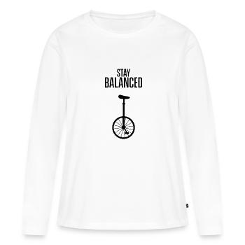 Monocycle Monocycle Monocycle Monocycle Unicycling Unicycle - T-shirt manches longues Premium bio Femme - blanc - Devant - Julia (174cm)
