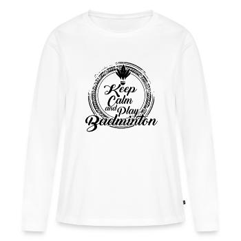 Badminton Badminton Badminton Badminton - Women's Premium Organic Long Sleeve Shirt - white - Front - Julia (174cm)