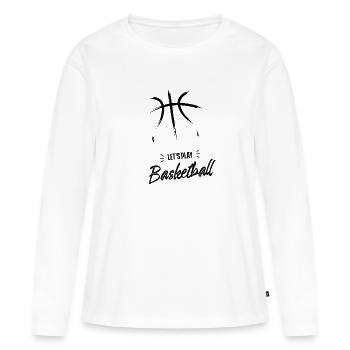 Basketball Basketball Basketball Basketball - Frauen Premium Bio Langarmshirt - Weiß - Vorne - Julia (174cm)