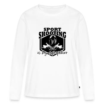 Tir sportif - T-shirt manches longues Premium bio Femme - blanc - Devant - Julia (174cm)
