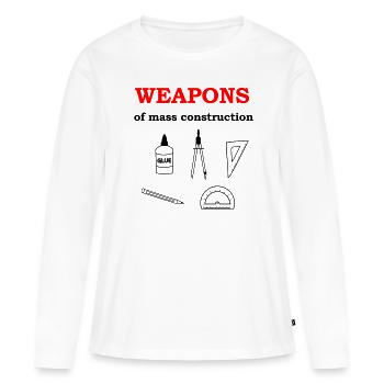 architecte - T-shirt manches longues Premium bio Femme - blanc - Devant - Julia (174cm)