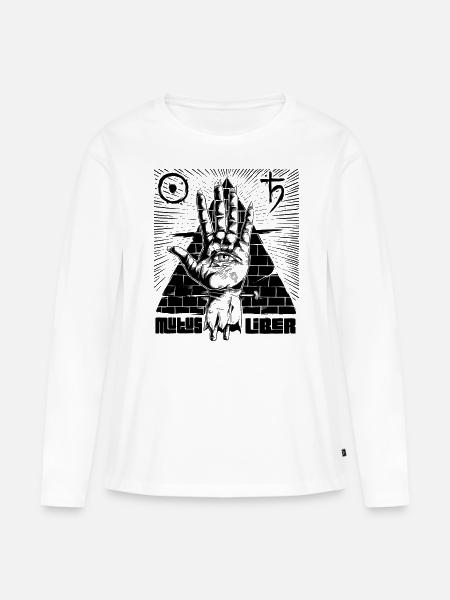 Alchemy Hand B - Frauen Premium Bio Langarmshirt - Weiß