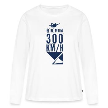 Skydiver - T-shirt manches longues Premium bio Femme - blanc - Devant - Julia (174cm)