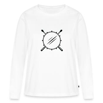 Drums - Drum - Musicians - Women's Premium Organic Long Sleeve Shirt - white - Front - Julia (174cm)