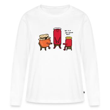 Jam Session - Women's Premium Organic Long Sleeve Shirt - white - Front - Julia (174cm)