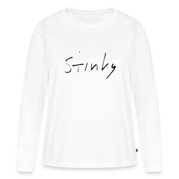 Anus sexe anal puant puant - T-shirt manches longues Premium bio Femme - blanc - Devant - Julia (174cm)
