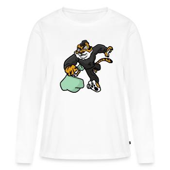 Thief Tiger, Tiger Raider - Women's Premium Organic Long Sleeve Shirt - white - Front - Julia (174cm)