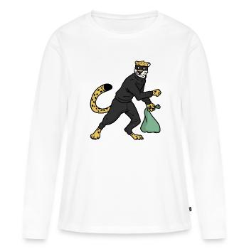 Voleur Jaguar, voleur de Jaguar - T-shirt manches longues Premium bio Femme - blanc - Devant - Julia (174cm)